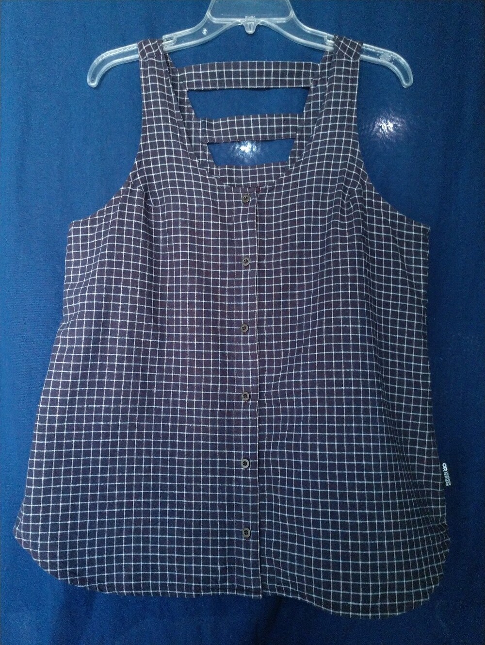 Outdoor Research Women's Iron Horse Tank Shirt Hemp Hiking Gorpcore Brown Large
